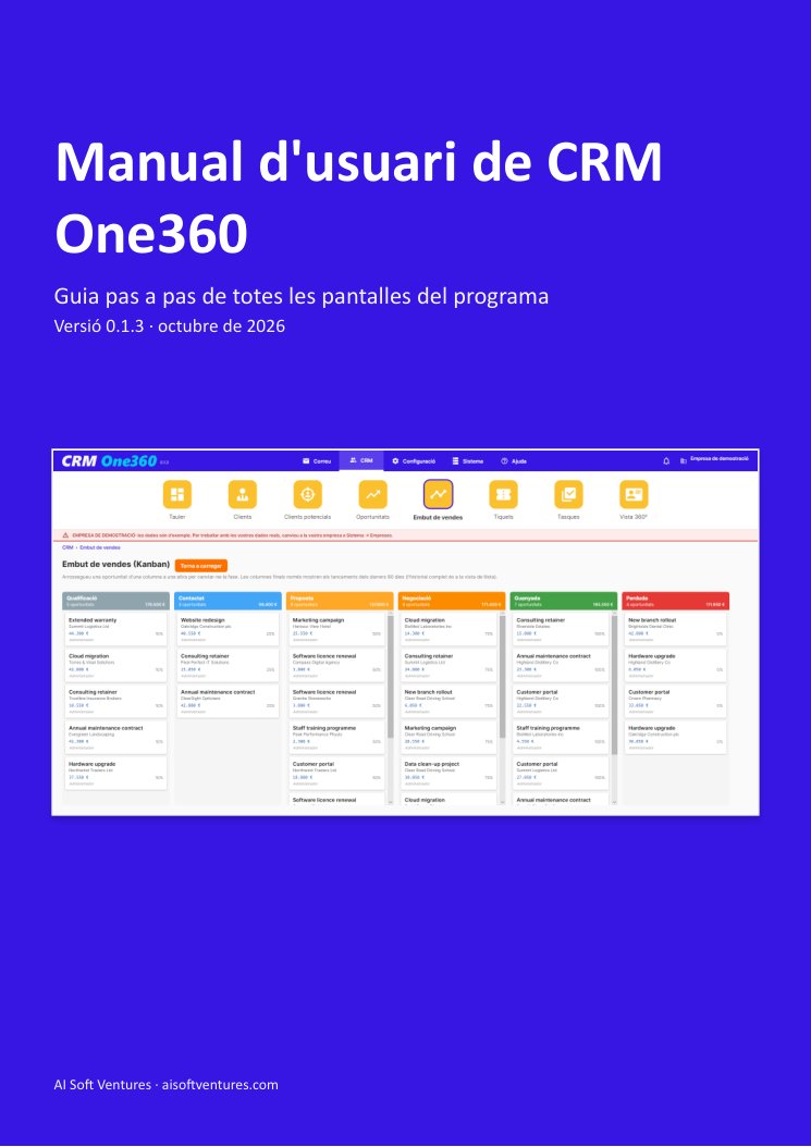 Portada del manual de CRM One360