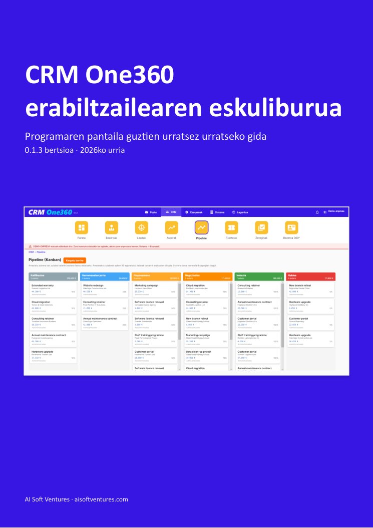 CRM One360-ren eskuliburuaren azala