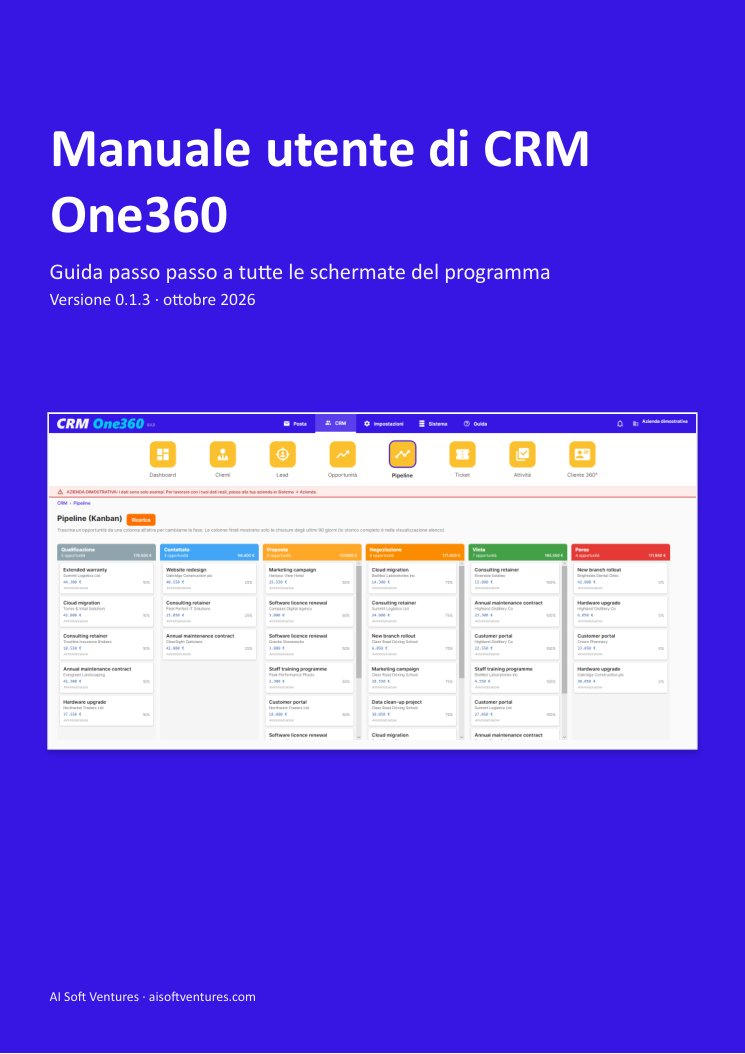 Copertina del manuale di CRM One360
