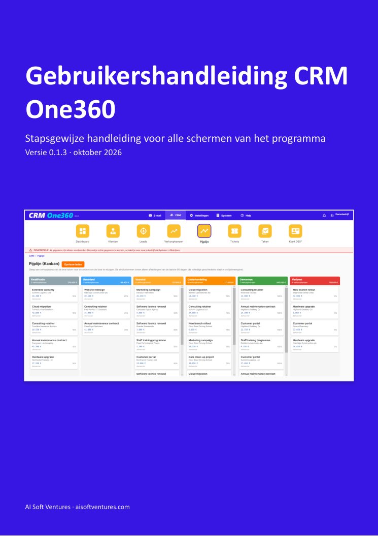 Omslag van de handleiding van CRM One360